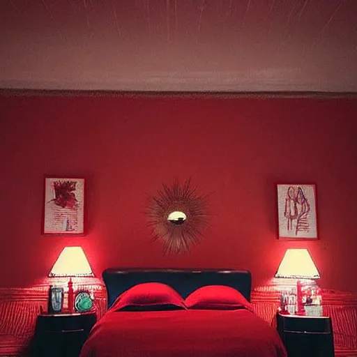 Prompt: “ woman in twin peaks red room, hyperdetailed, realistic lighting aesthetic, surreal vibes ”