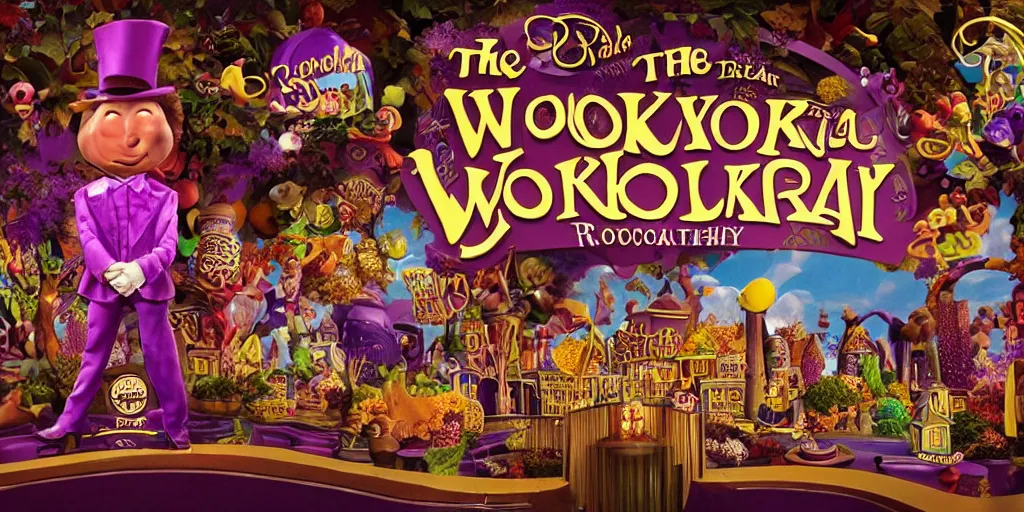 Prompt: the real Wonka chocolate factory, award winning photo, masterpiece, cinematic lighting