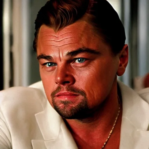 Image similar to Leonardo DiCaprio as Scarface 4K quality super realistic