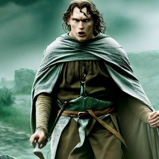 Image similar to Live Action Still of Jerma in The Lord of the Rings, real life, hyperrealistic, ultra realistic, realistic, highly detailed, epic, HD quality, 8k resolution, body and headshot, film still