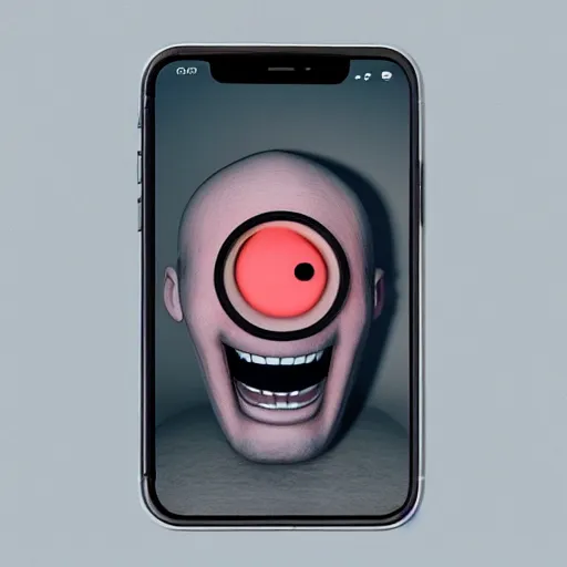 Image similar to Fear, iPhone emoji, artist interpretation, concept render, 3d render, rendered in unreal engine, studio lighting, rendered in octane, trending on artstation, artstation 3D, artstation render, artstation unreal engine, 4k, 8k