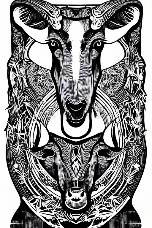 Image similar to mystic goat portrait vector illustration