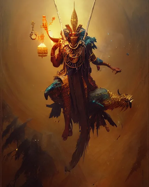 Prompt: wily ibis - headed thoth, fantasy character portrait, ultra realistic, concept art, intricate details, highly detailed by greg rutkowski, gaston bussiere, craig mullins, simon bisley