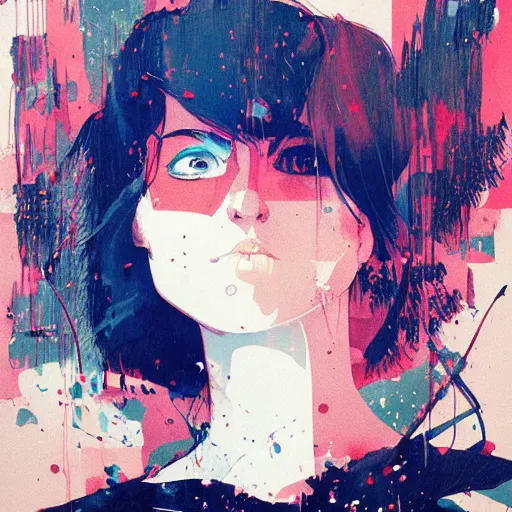 Image similar to a portrait of a character in a scenic environment by conrad roset