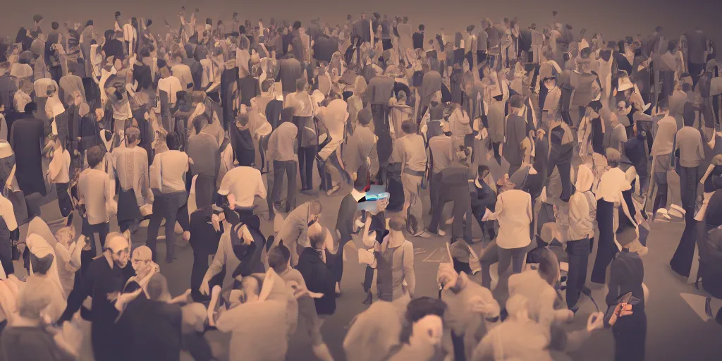 Image similar to illustrative image of man gets mind blown, networking, detailed illustration, octane render