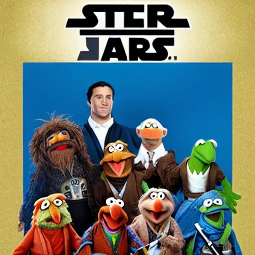 Prompt: the muppets as jedi knights