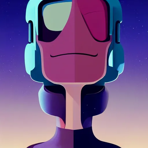 Image similar to face icon stylized minimalist futurama, loftis, cory behance hd by jesper ejsing, by rhads, makoto shinkai and lois van baarle, ilya kuvshinov, rossdraws global illumination