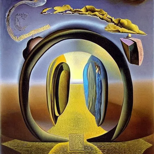 Image similar to A portal to another universe by Salvador Dali