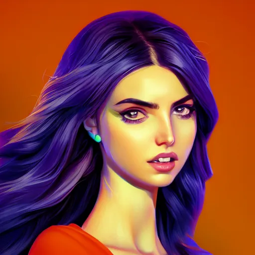 Prompt: Portrait of Ana de Armas as Athena, a full powered goddess, shining eyes, fiery menacing face, mattepainting concept Blizzard pixar maya engine on stylized background splash comics global illumination lighting artstation lois van baarle, ilya kuvshinov, rossdraws