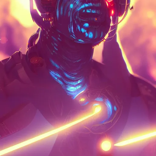 Prompt: cyborg sorcerer trending on artstation, 4k