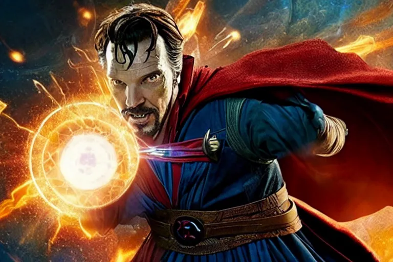 Image similar to film still of zombie Doctor Strange in new avengers movie, 4k