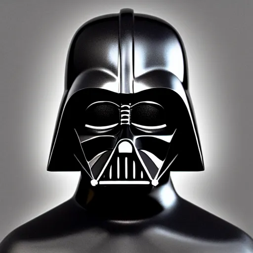 Image similar to darth vader glossy metal mask modeled and rendered using 3 ds max, hdr light studio and v - ray