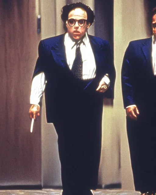 Prompt: danny devito as patrick bateman in american psycho