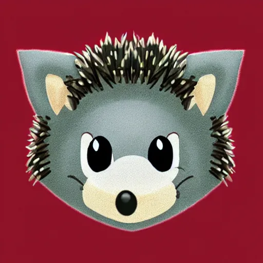 Image similar to twitch emote of a cute hedgehog, heart, love, adorable, cute