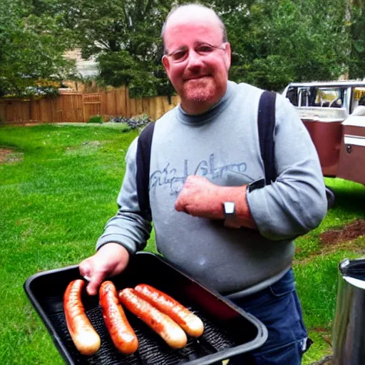 Prompt: joan of arc grilling hotdogs