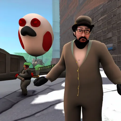 Prompt: sam hyde in team fortress 2, high quality, high detail