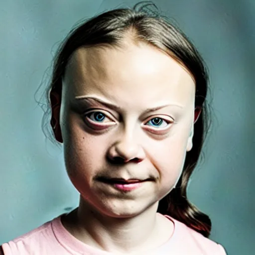 Prompt: a mix between greta thunberg and steve buscemi,