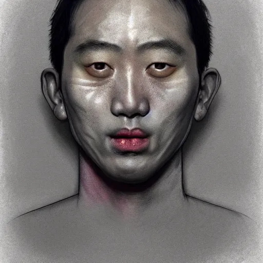 Image similar to 🤑😛🤟 by : art line : joongwon charles jeong, art skin : tjalf sparnaay, art sketching : gottfried helnwein, art colouring : roberto bernardi, art shape : emanuele dascanio art shading : robin eley, art foreground : eloy morales, background : diego fazio, structure : kyle lambert