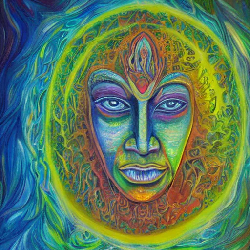 Image similar to ayahuasca visionary art, award winning oil painting