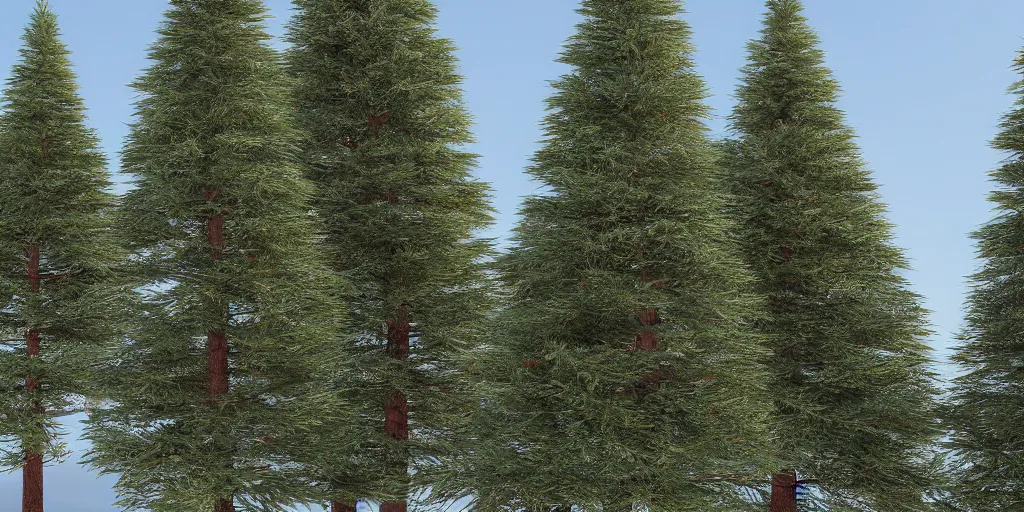 Image similar to extra furry and hairy pinetree, realistic, 4 k, sharp focus, hyperrealistic, global illumination, raytracting