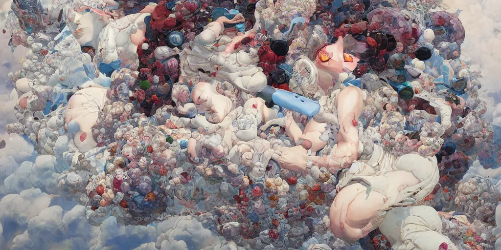 Prompt: monumental paiting soft light by james jean and katsuhiro otomo and erik jones, inspired by akira anime, smooth face feature, intricate oil painting, high detail illustration, sharp high detail, manga and anime 1 9 9 9