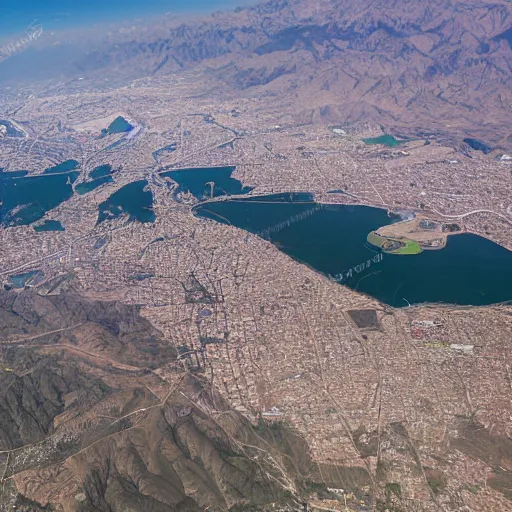 Image similar to satellite photo of santiago de chile and surrounding region