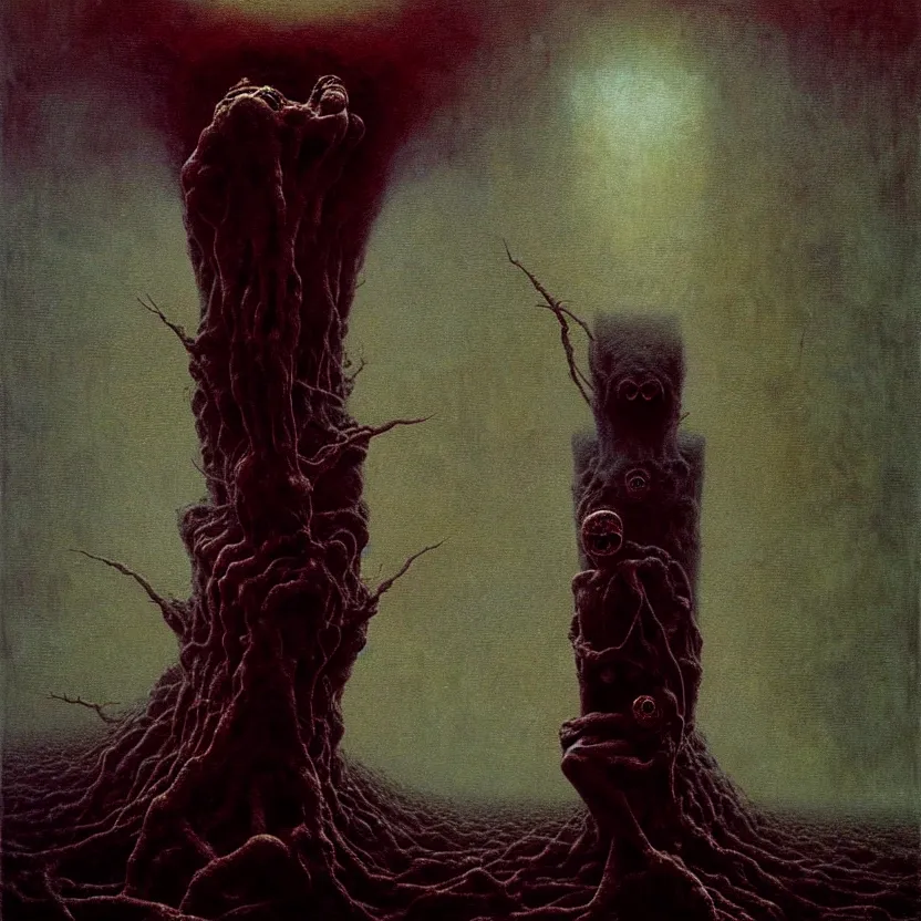 Image similar to a living nightmare due to rising fascism, cosmic horror, by zdzisław beksinski and greg rutkowski and esao andrews and salvador dali, oil on canvas, abstract, surreal, horror, dark, intricate textures, 3 5 mm, film shot