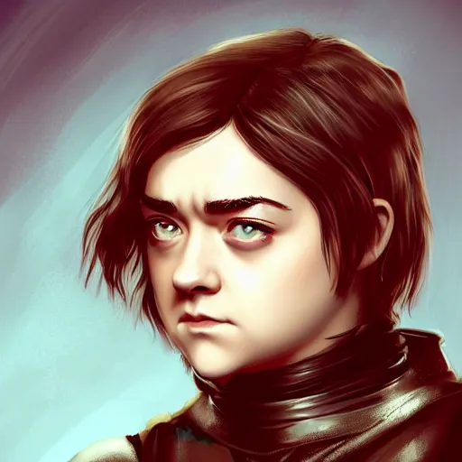 Image similar to maisie williams as arya stark by ross tran