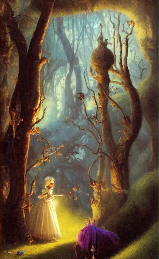 Image similar to Alice in the wonderland by Raphael Lacoste and Delphin Enjolras and William Bliss Baker