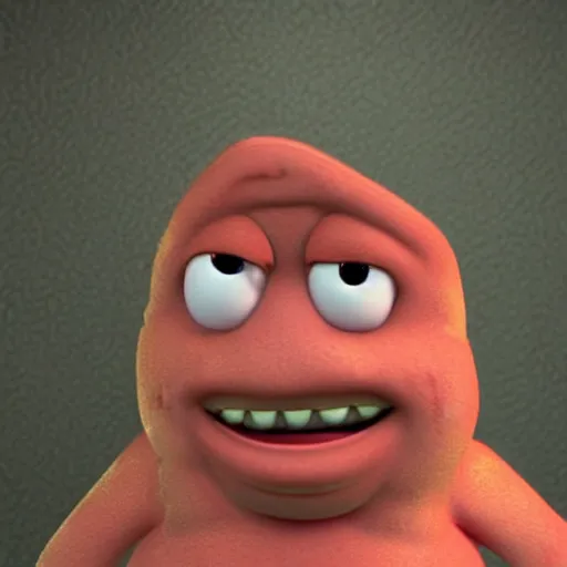 Prompt: photo realistic Patrick star from SpongeBob show