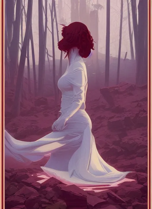 Prompt: Twin Peaks romance movie poster artwork by Michael Whelan and Tomer Hanuka, Rendering of a bride, full of details, by Makoto Shinkai and thomas kinkade, Matte painting, trending on artstation and unreal engine