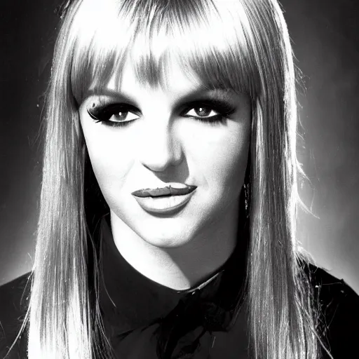 Prompt: photographic portrait of a hybrid of liza minelli and britney spears aged 2 2, with a fringe, 8 k