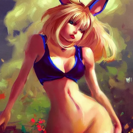 Image similar to !dream Lola Bunny fanart, deviantart, Ilya Repin, Tooth Wu