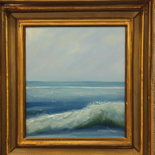 Prompt: a boat in the ocean, oil painting