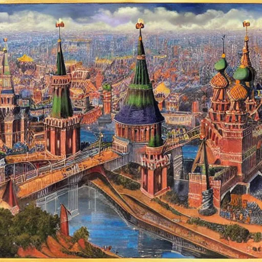 Image similar to fantasy_artwork_hyper_detailed_very_very_very_very_very_very_very_very_very_very_very_very_very_very_very_very_very beautiful painting of Dragon invasion of Moscow, matte painting