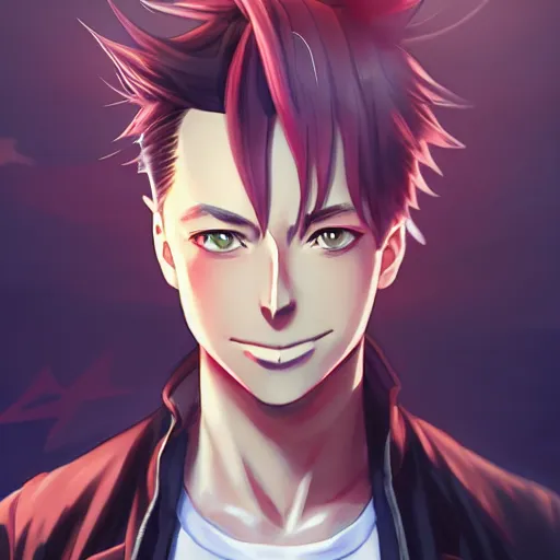 Image similar to anime portrait of elon musk as an anime boy by Stanley Artgerm Lau, WLOP, Rossdraws, James Jean, Andrei Riabovitchev, Marc Simonetti, and Sakimichan, trending on artstation