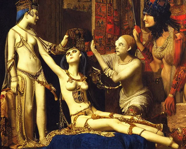 Image similar to death of cleopatra by jean - andre rixens