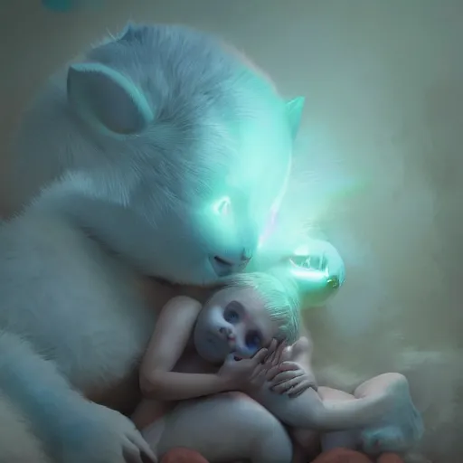 Image similar to The snuggliest snuggles in the world, huggy wuggy from poppy playtime video game, fullbody, ultra high detailed, glowing lights, oil painting, Greg Rutkowski, Charlie Bowater, Beeple, unreal 5, DAZ, hyperrealistic, octane render, RPG portrait, dynamic lighting, fantasy art, beautiful face