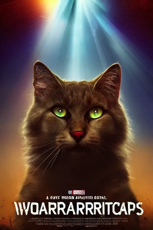 Prompt: a movie poster for warrior cats, depth of field, sun flare, hyper realistic, very detailed, backlighting, cgi