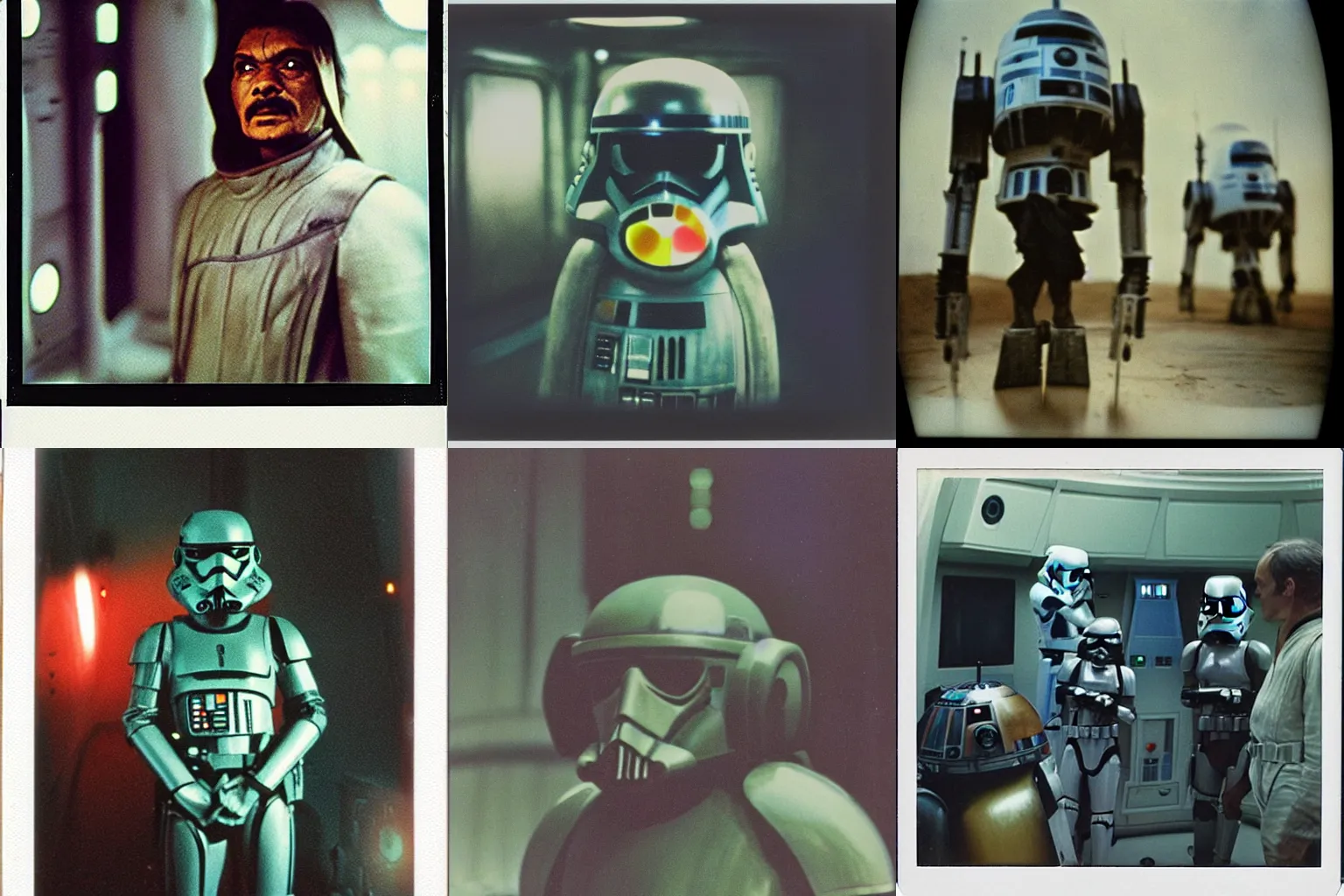 Prompt: color polaroid of star war aliens by Tarkovsky