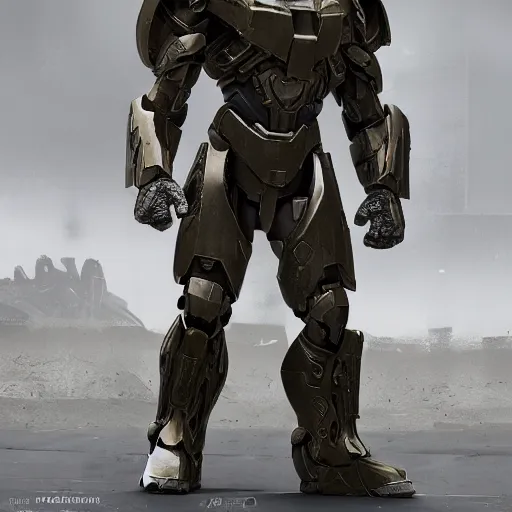 a Halo spartan with armor inspired by brutalism, | Stable Diffusion