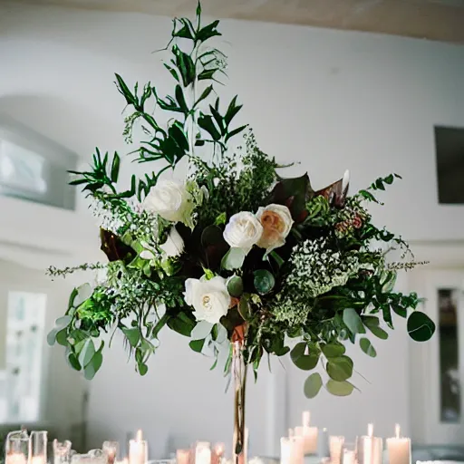 Prompt: contemporary danish wedding centerpieces