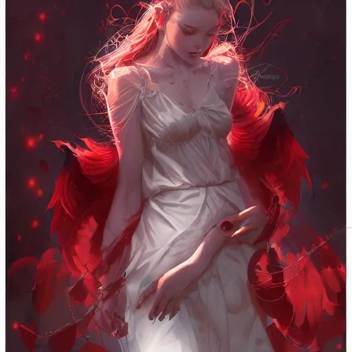 Prompt: god hugs satan anno sakimichan stanley artgerm lau rossdraws james jean marc simonetti elegant highly detailed digital painting artstation