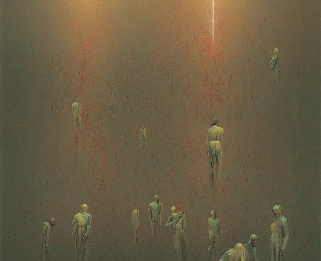 Prompt: a detailed painting of MK Ultra mind control scientists by Zdzislaw Beksinski trending on ArtStation, vivid colors high detail