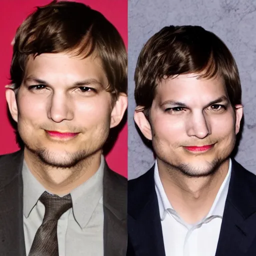 Image similar to ashton kutcher face on a squash