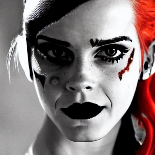 Image similar to emma watson as harley quinn