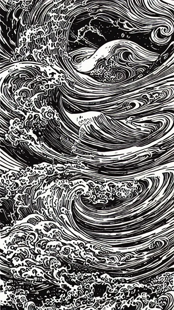 Image similar to mcbess, the sea by dan mumford