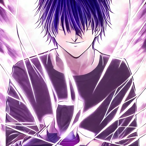 Prompt: a powerful psychic man emitting psychic powers, anime, detailed anime, hyper detailed anime, deathnote anime style, detailed, highly detailed, aesthetic!, artstation, tumblr,