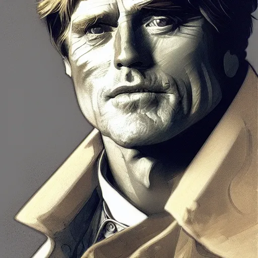 Prompt: painted closeup portrait of robert redford, masculine, young, charming, majestic, athletic, fantasy, intricate, elegant, extremely detailed digital painting, trending artstation, concept art, sharp focus illustration art by alphonse mucha, greg rutkowski, craig mullins