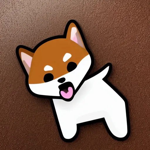 Prompt: cute shiba inu, telegram sticker